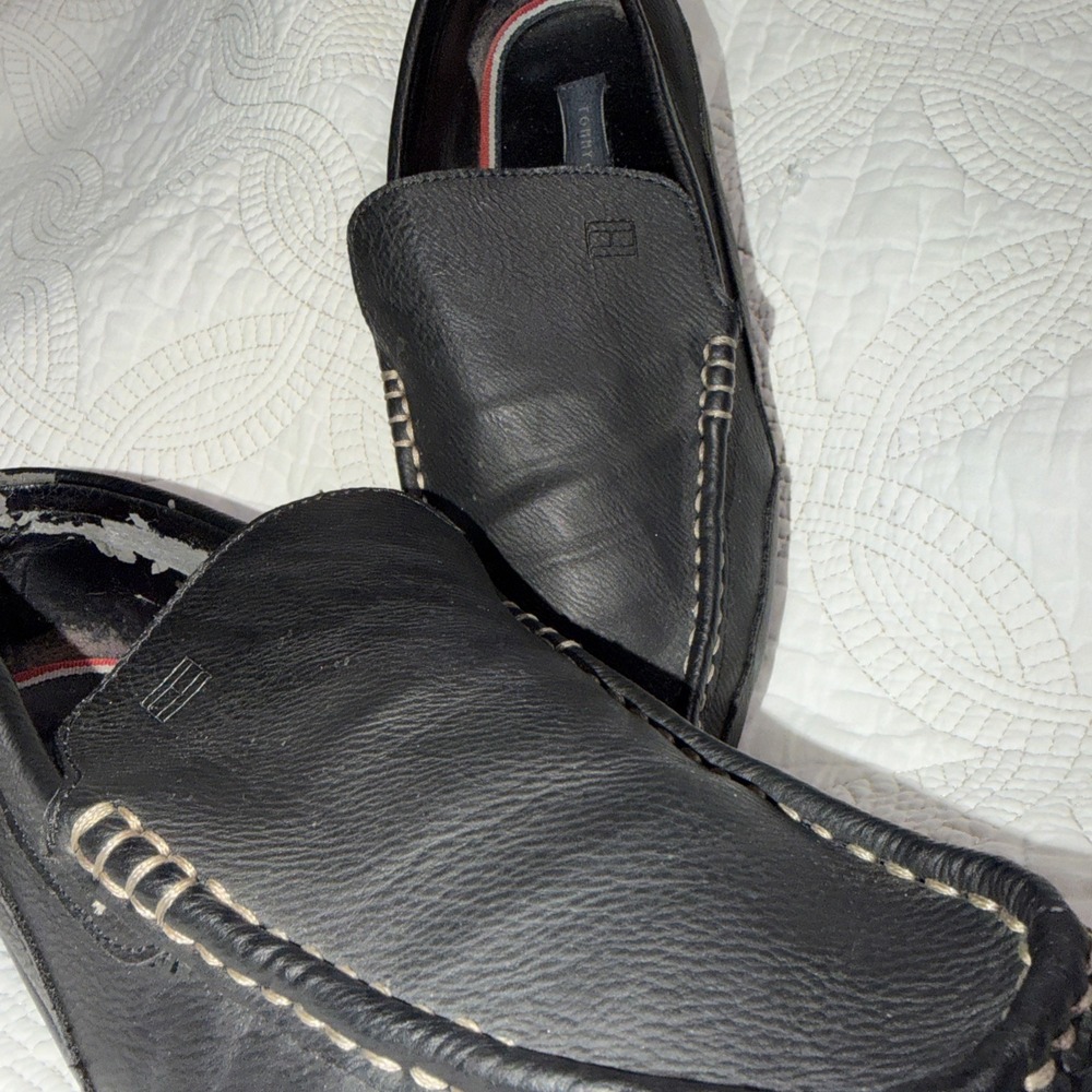 Tommy Hilfiger Dathan Loafers Black Driving Slip On‎ Shoes Men Size 9.5